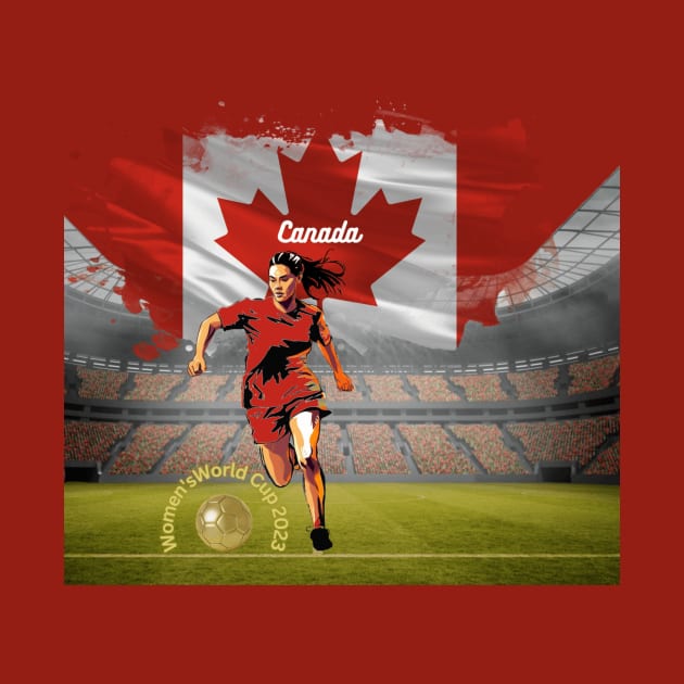 Canada T-Shirt, Unisex T-Shirt, Women’s World Cup, soccer t-shirts, football t-shirts, women’s football, Canadian national football team by Clinsh Online 