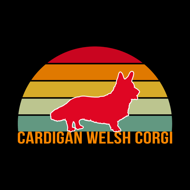 Cardigan Welsh Corgi Vintage Silhouette by khoula252018