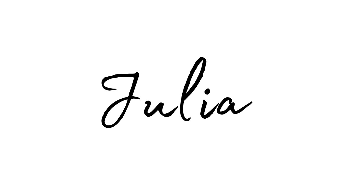 Julia Name Calligraphy - Julia - Kids Long Sleeve T-Shirt | TeePublic