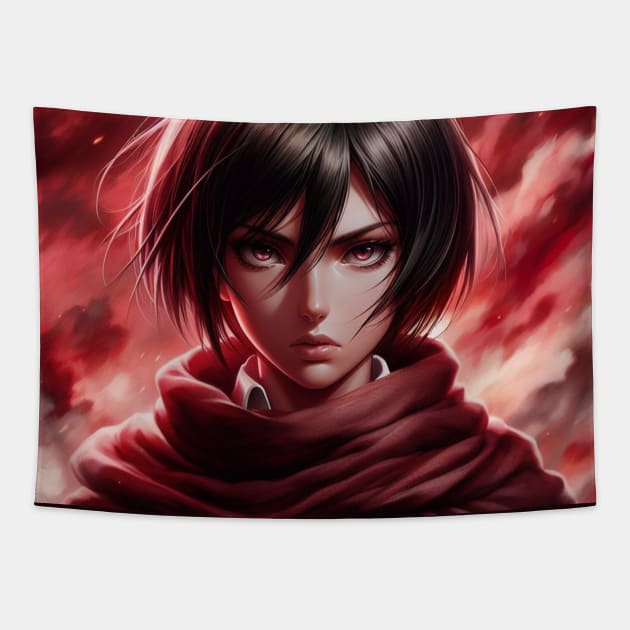 Mikasa Ackerman Tapestry by AnimeArtisan