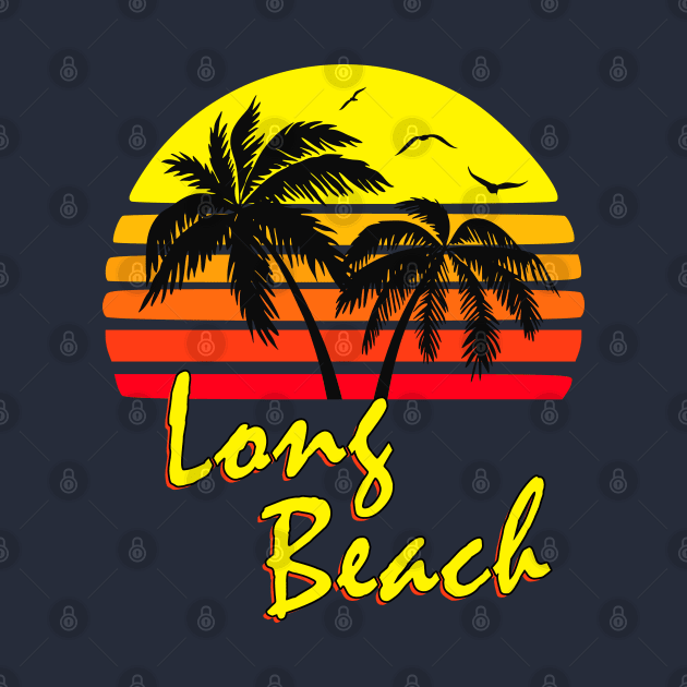 Long Beach Retro Sunset by Nerd_art