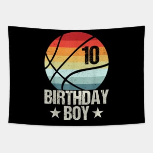 10 Year Old Basketball Player 10th Birthday Boy Tenth Bday Tapestry