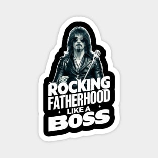 Fathers Day Dad Rocker Top Gift For Rock Music Fan Punk Daddy New Dad Best Papa Rock Star Boss Magnet