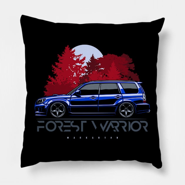 Forest warrior Pillow by Markaryan