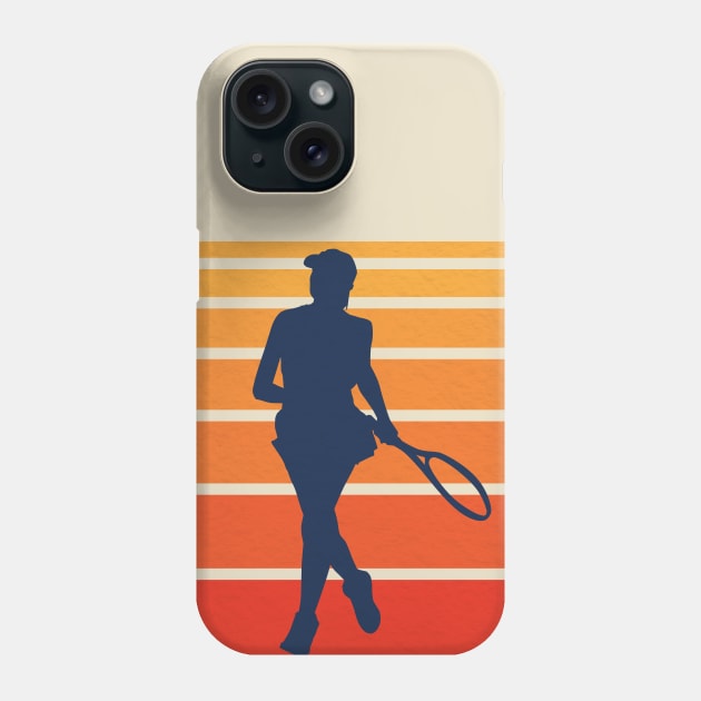 Vintage Tennis Silhouette Phone Case by crissbahari