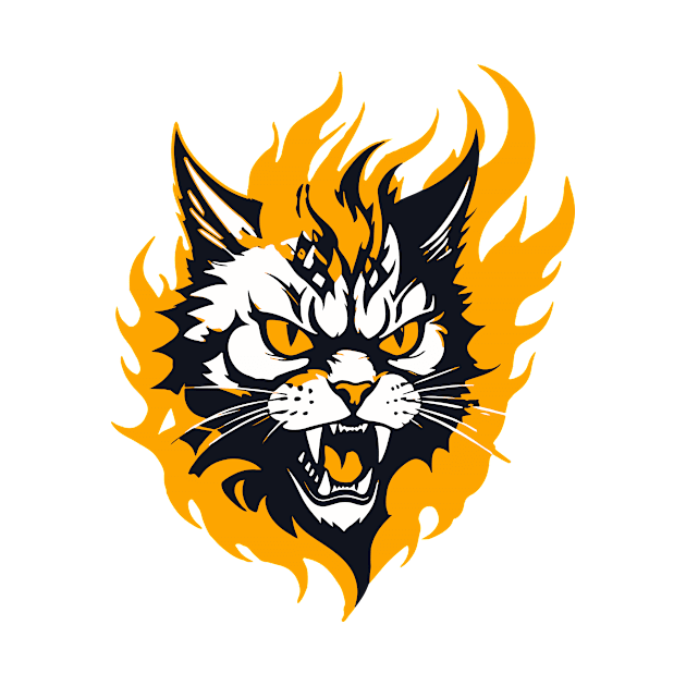 Fierce Cat - Graphic Design by Well3eyond