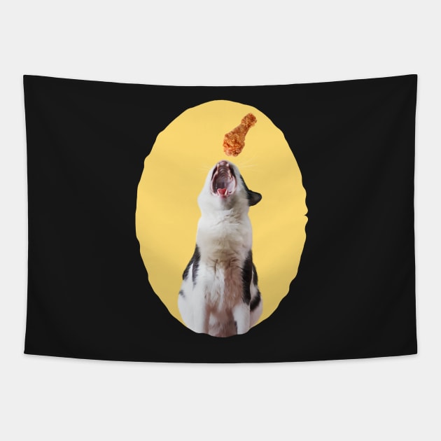 My Fav Food Is Fried Chicken Tapestry by leBoosh-Designs