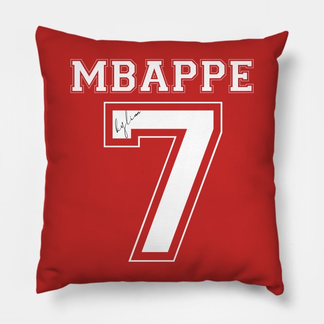 kylian mbappe Pillow by youne street