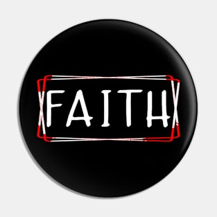 Faith White on Black Pin