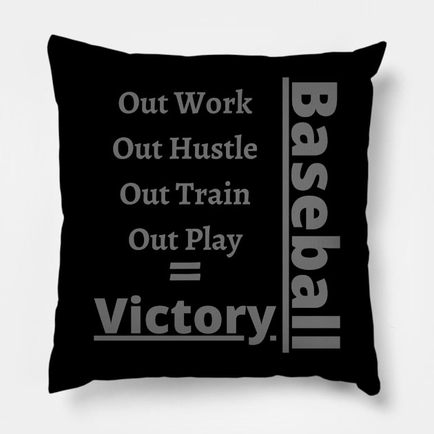 Baseball - Work Train Play Victory Pillow by Unusual Choices