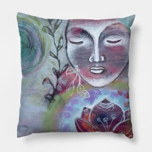 Buddha and Lotus Pillow