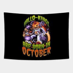 Kings of Halloween | HalloKings Are Born In October Tapestry