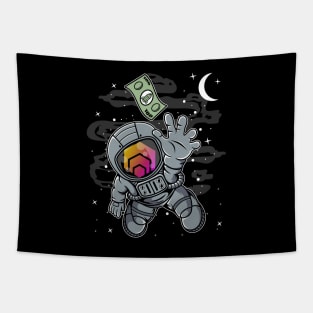 Astronaut Reaching HEX Coin To The Moon HEX Crypto Token Cryptocurrency Blockchain Wallet Birthday Gift For Men Women Kids Tapestry