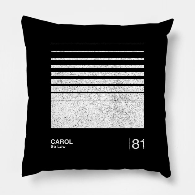 Carol / Minimalist Graphic Fan Artwork Design Pillow by saudade