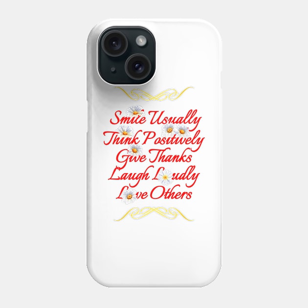 Red Handwritten Smile Phone Case by Lighttera