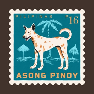 Asong Pinoy Dog Postage Stamp T-Shirt