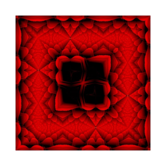 bright red square format design on a black background by mister-john