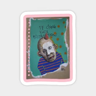 Mask Gang | Cool Internet Influencer Design | Clown Painting Lowbrow Pop Surreal Art | Youtube Star | Mini Masterpieces | Original Oil Painting By Tyler Tilley T-Shirt Magnet