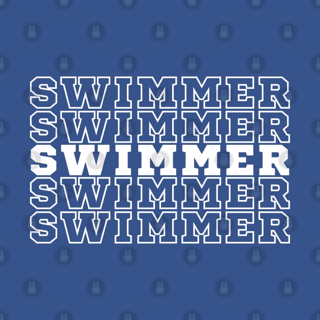 Swimmer. by CityTeeDesigns