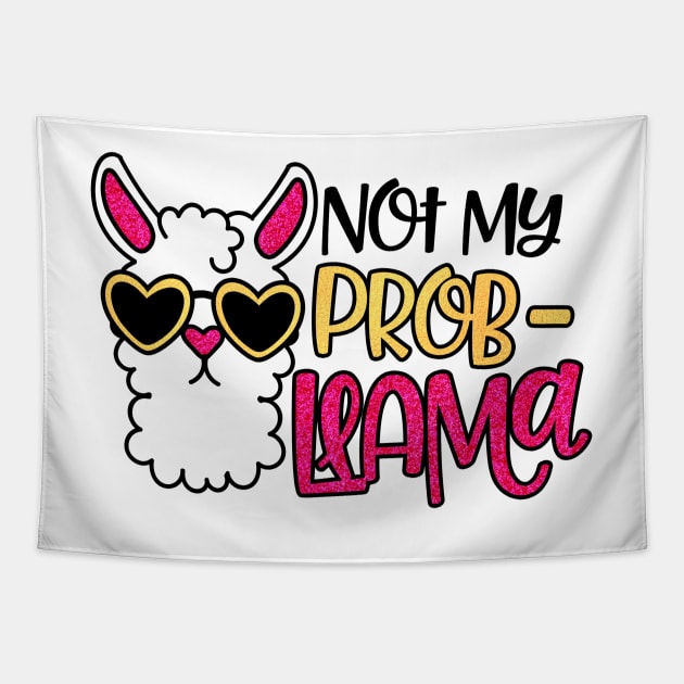 Not My Prob Llama Tapestry by CeeGunn