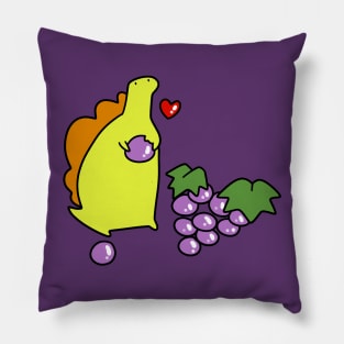 Stegosaurus Eating Grapes Pillow