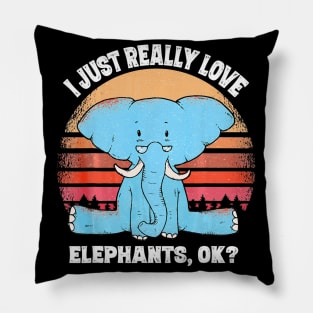 Love Elephant Shirt for Women and Girls Elephants Gifts Pillow