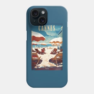 Cannes, France, Vintage Travel Poster Phone Case