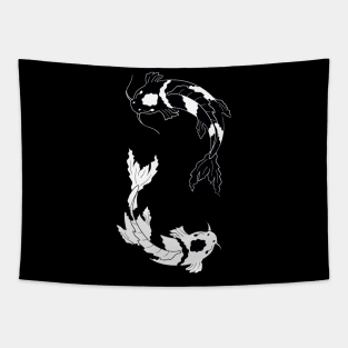 Koi fishes Yin-Yang Tapestry