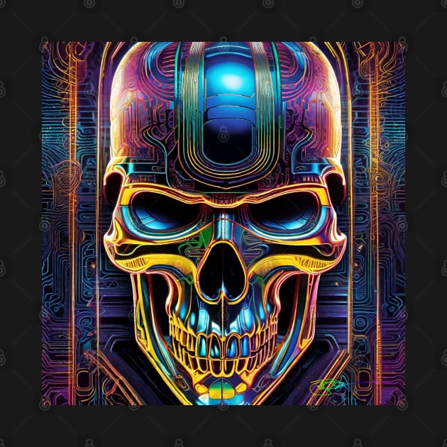 Groovy Cyber Skulls – Trippy Vibes 45 by Benito Del Ray