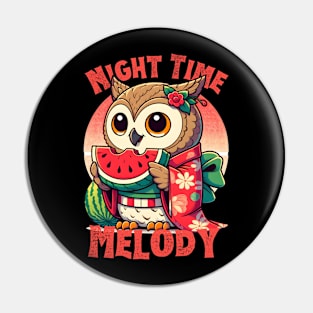 Watermelon owl Pin