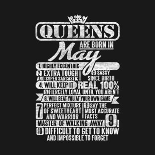 Queens Are Born In May T-Shirt