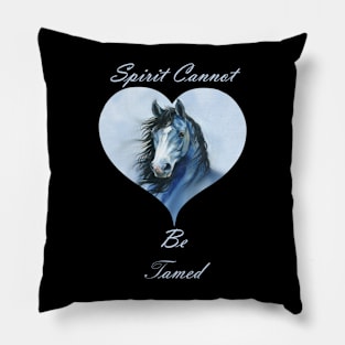 Horse Graphic Art Spirit Cannot Be Tamed Horses Pillow