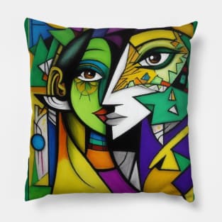 Cubism in the style of Picasso Pillow