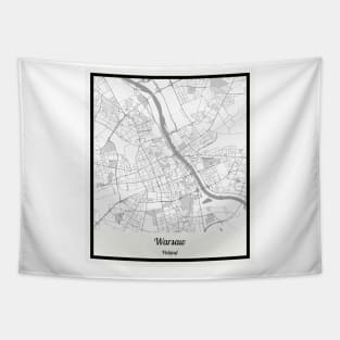 Map of Warsaw - Poland Tapestry