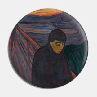 Edvard Munch - Exhibition Art Poster - Despair - Munchmuseet Pin