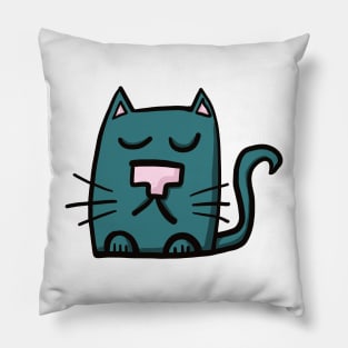 blue cat Pillow