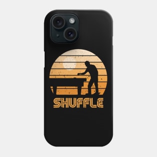 Retro Sunset Shuffleboard Table Phone Case