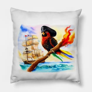 Pirate Parrot . Pillow