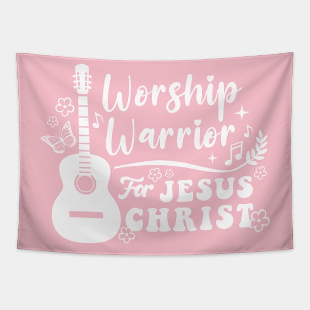 Worship Warrior For Jesus Christ - Christian Quote Tapestry by Heavenly Heritage