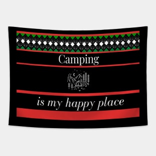 camping is my happy place Tapestry