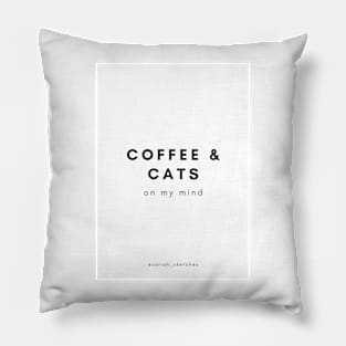 Coffee & Cats Pillow