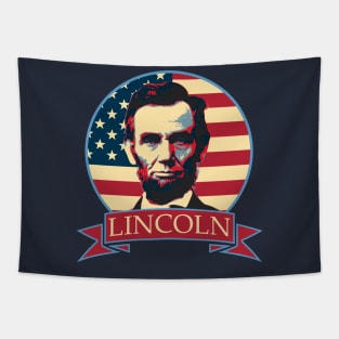 Abraham Lincoln American Banner Tapestry