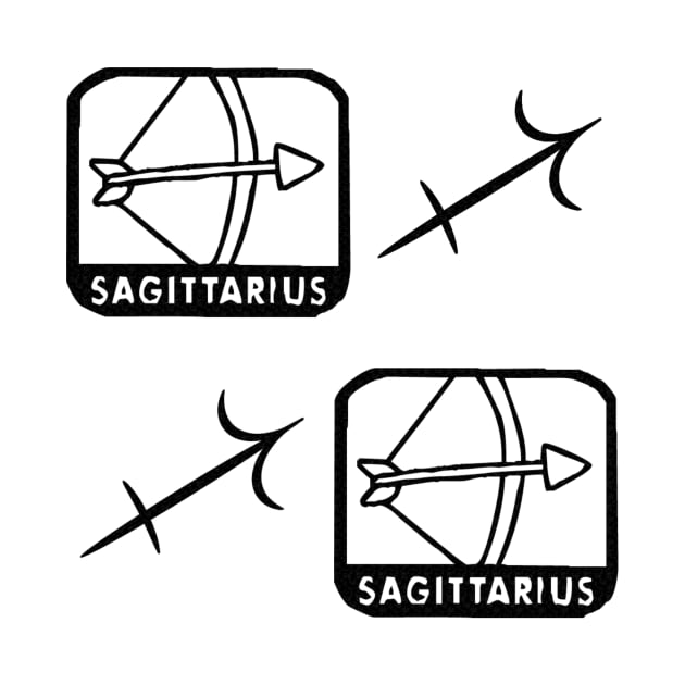 Sagittarius Birth Sign - Black by BurritoKitty