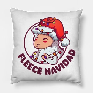 Fleece Navidad Funny Christmas (on light colors) Pillow