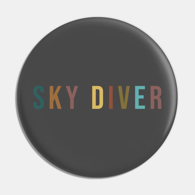 Sky diver Pin by Apollo Beach Tees