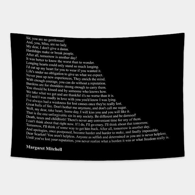 Margaret Mitchell Quotes Tapestry by qqqueiru