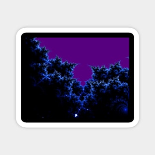 Mandelbrot Fractal Black Purple Magnet