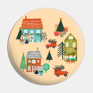 Christmas Village Woodland Pin