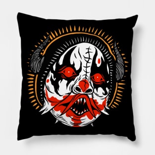 Corrupted Demon Clown Pillow