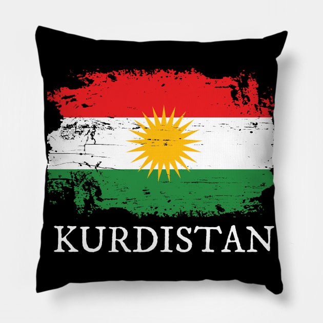 Kurdistan Flag Pillow by Shiva121